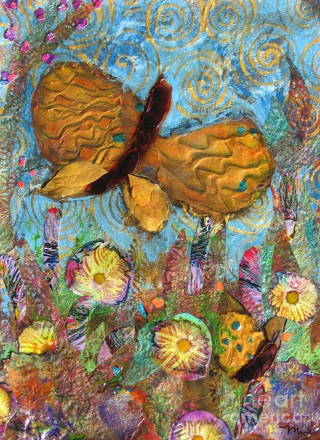Butterfly Meadow Mixed Media by Maria Watt