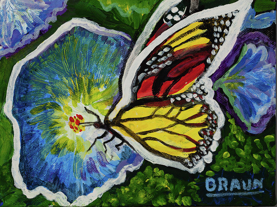 Butterfly Meal Painting by Beverly H Braun