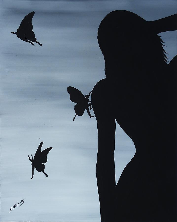 Butterfly Men Painting by Edwin Alverio