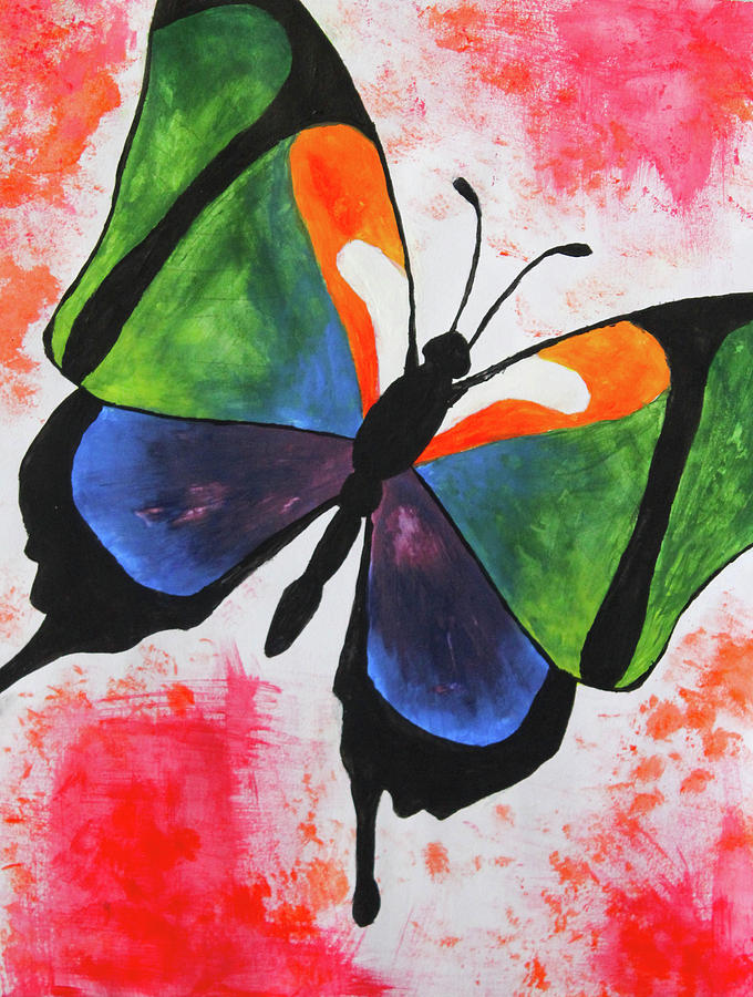 Butterfly Painting by Nicole Haller - Fine Art America