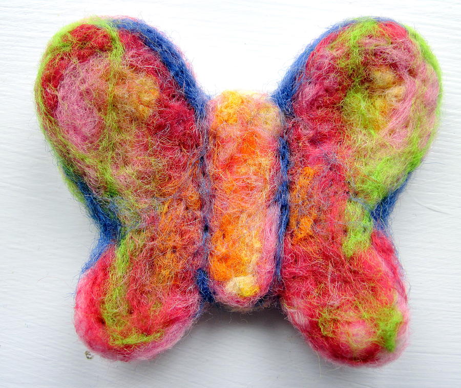 Spring Tapestry - Textile - Butterfly Ornaments by Kimberly Simon