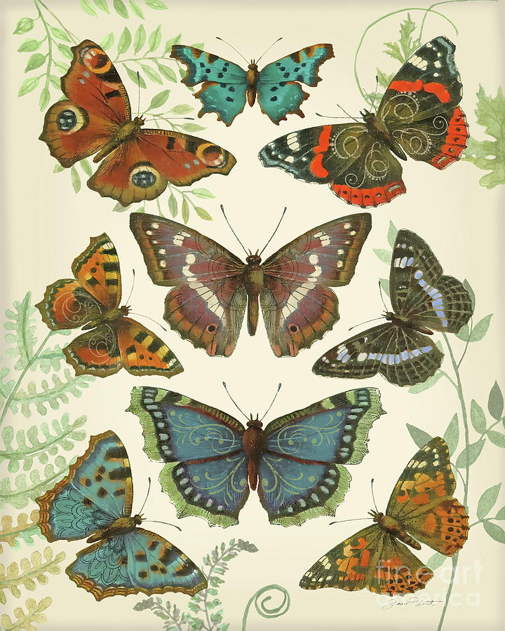 Butterfly Plate 4 B Digital Art by Jean Plout