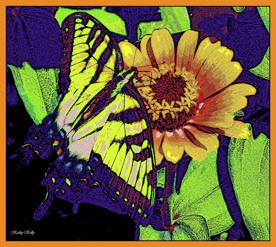 Butterfly Digital Art - Butterfly Pop Art by Kathy Kelly