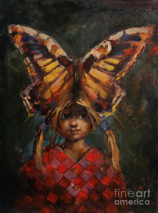 Queen Painting - Butterfly Princess by Michal Kwarciak