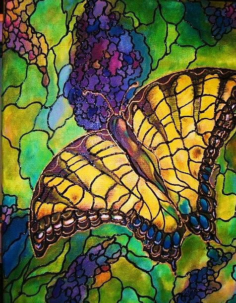 Butterfly Painting by Rae Chichilnitsky
