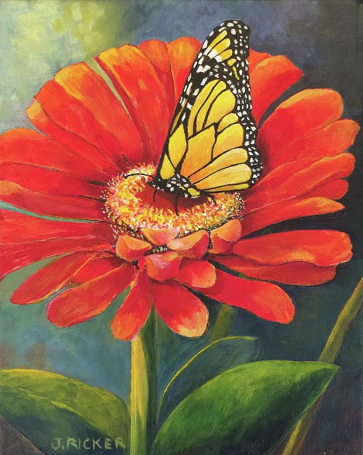 Butterfly Rest Painting by Jane Ricker