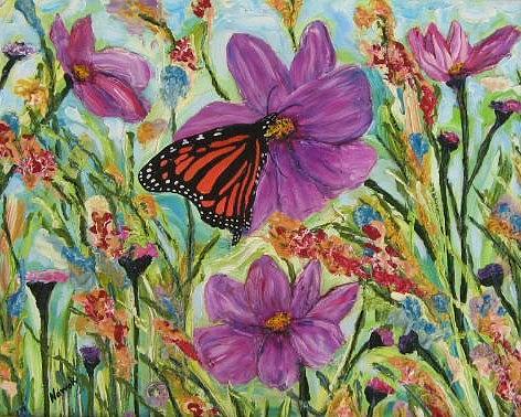 Flower Painting - Butterfly by Richard Nowak