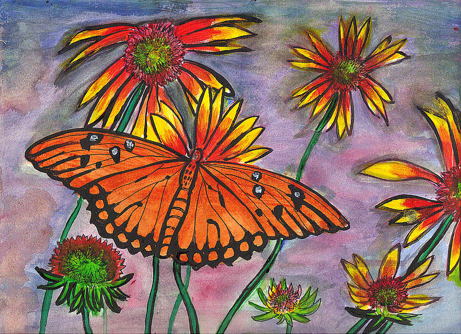 Butterfly  Painting by Robert Francis