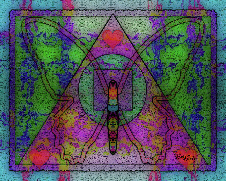 Butterfly Sacred Symbols #031 Digital Art by Barbara Tristan