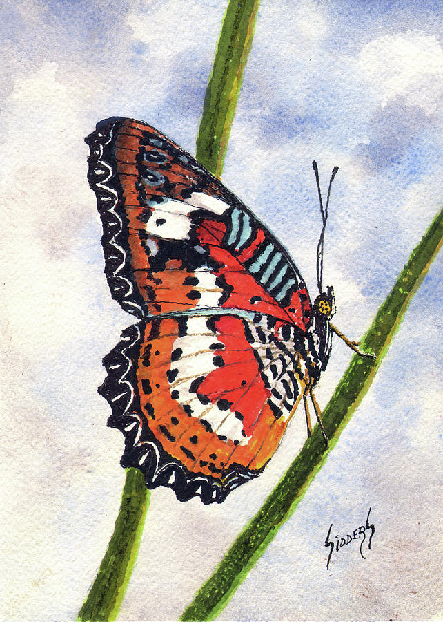 Butterfly - 171012 Painting by Sam Sidders