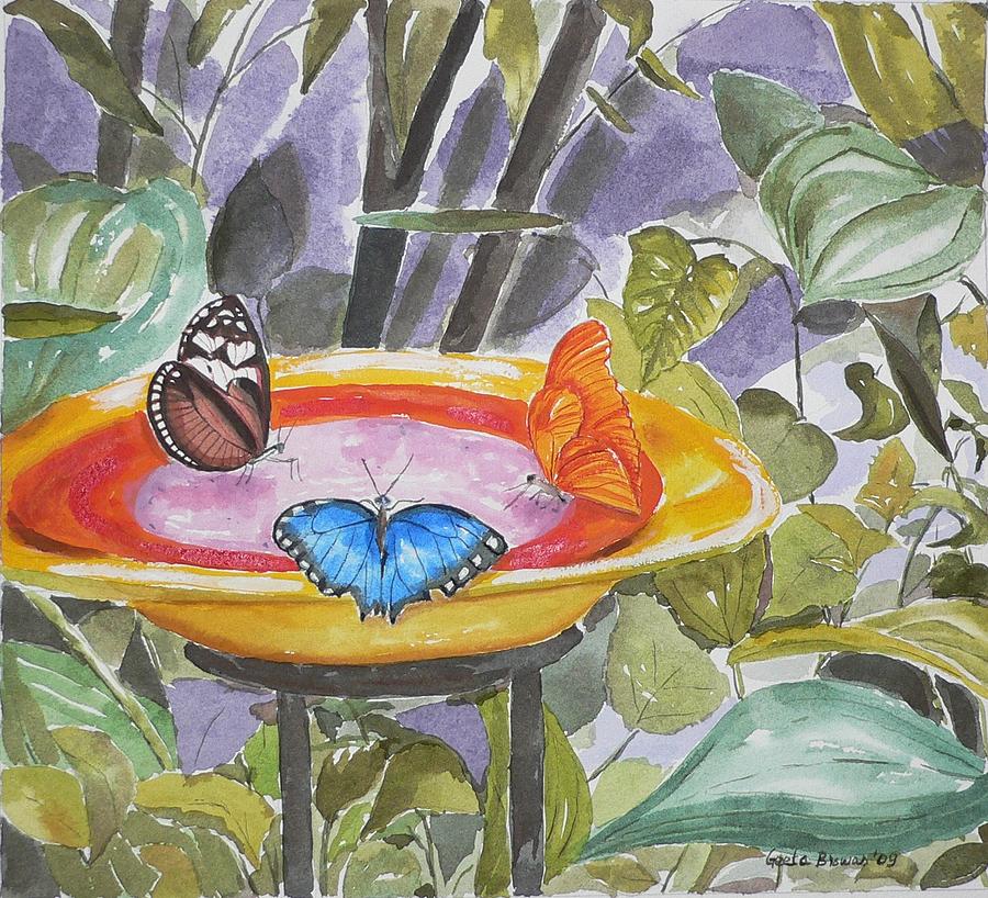 Butterfly Sanctuary at Niagara Falls Painting by Geeta Yerra