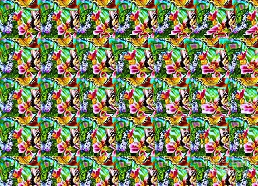 Butterfly Digital Art - Butterfly Stereogram by JMarP