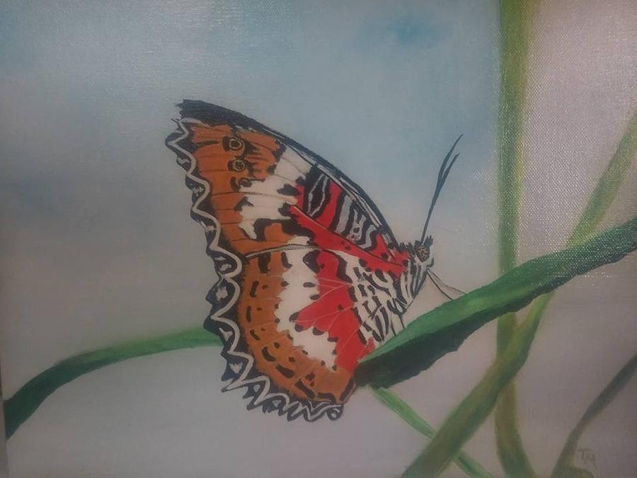 Butterfly Stillness Painting by Teri Merrill