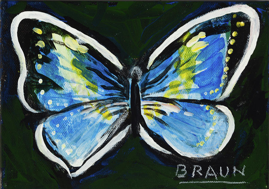 Butterfly Study 1 Painting by Beverly H Braun