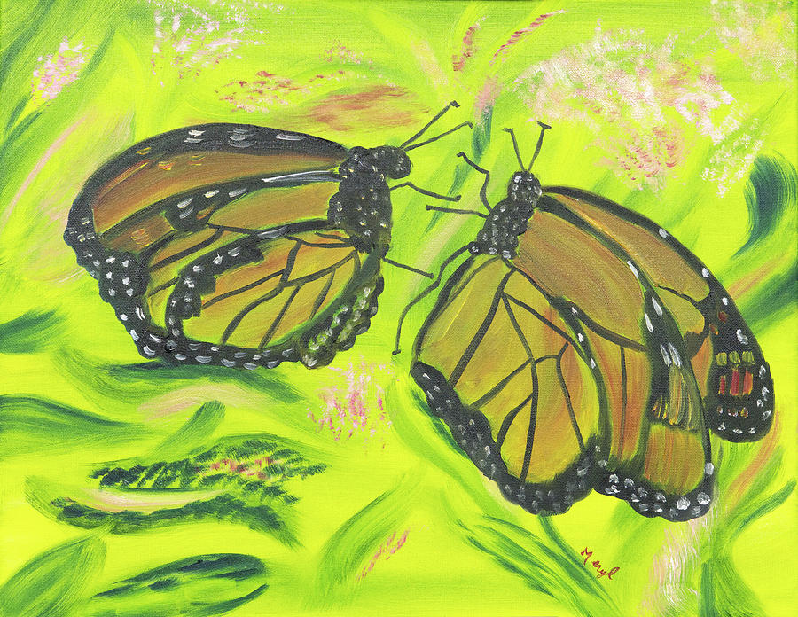 Butterfly Tango Painting by Meryl Goudey