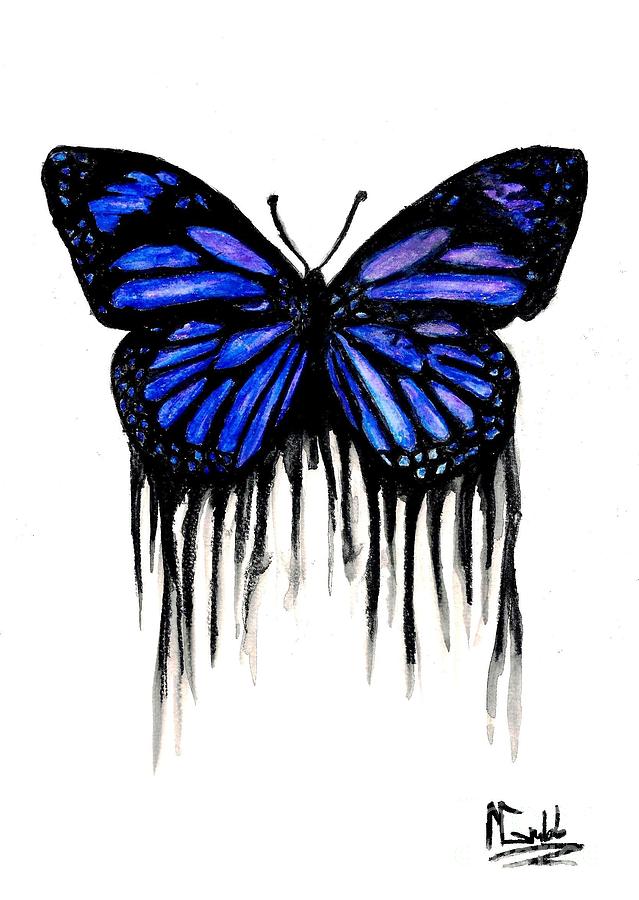 Butterfly Tears Painting by Michael Grubb