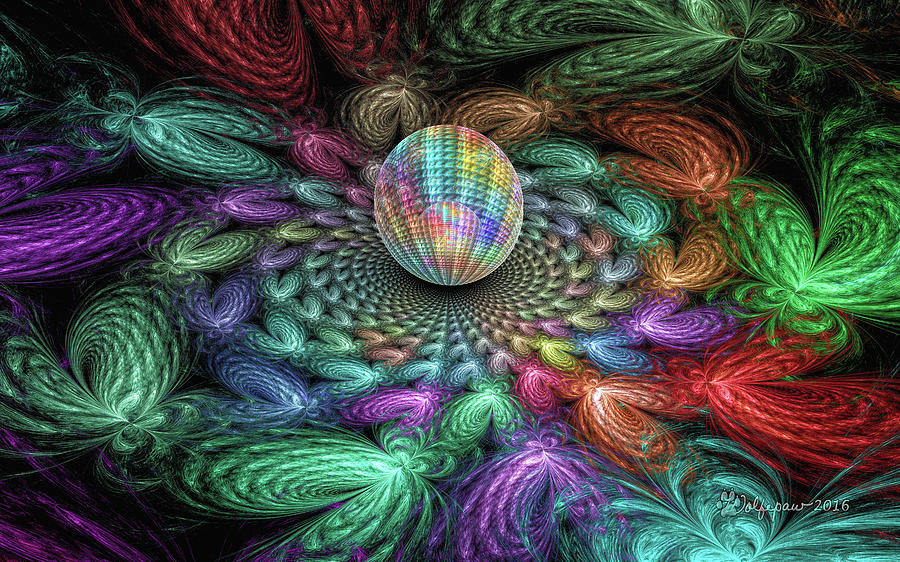 Butterfly Tile Ball Digital Art by Peggi Wolfe