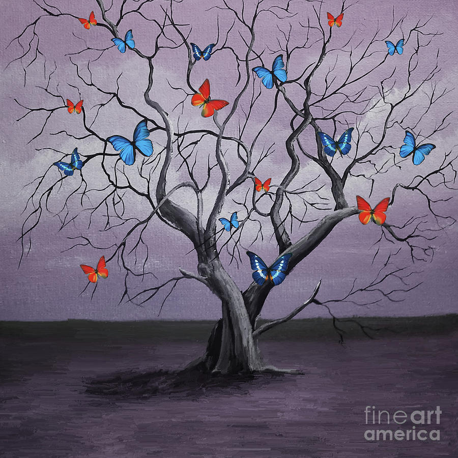 Butterfly tree painting  Painting by Gull G