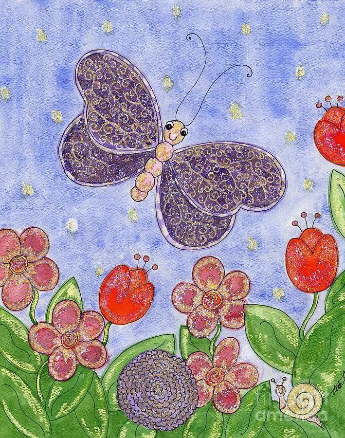 Butterfly Painting by Vicki Baun Barry