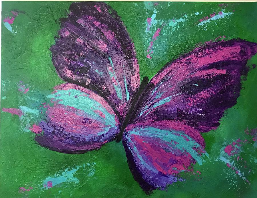 Butterfly Painting by Viviana Oliva - Fine Art America