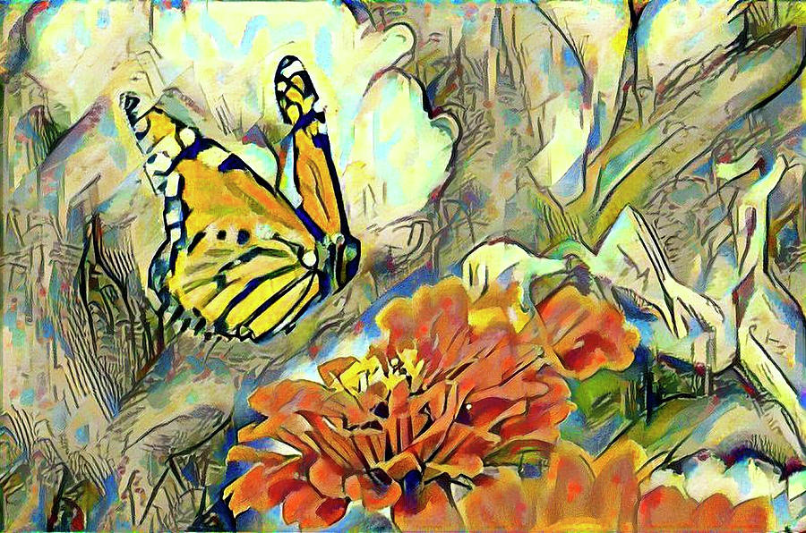 Butterfly Watercolor Render Photograph by Bill Cannon