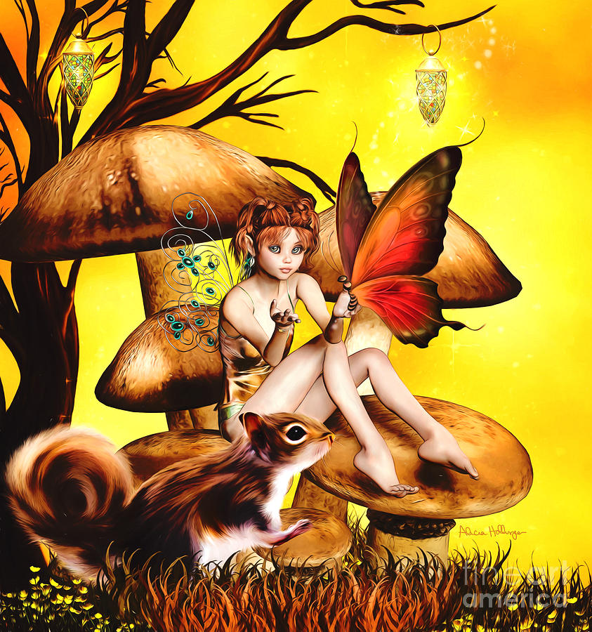 Fairy Digital Art - Butterfly Wing Envy by Alicia Hollinger