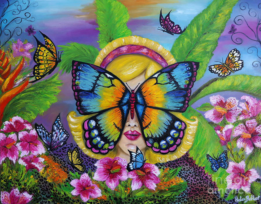 Butterfly woman. is a painting by Helen Bellart which was uploaded on May 2...