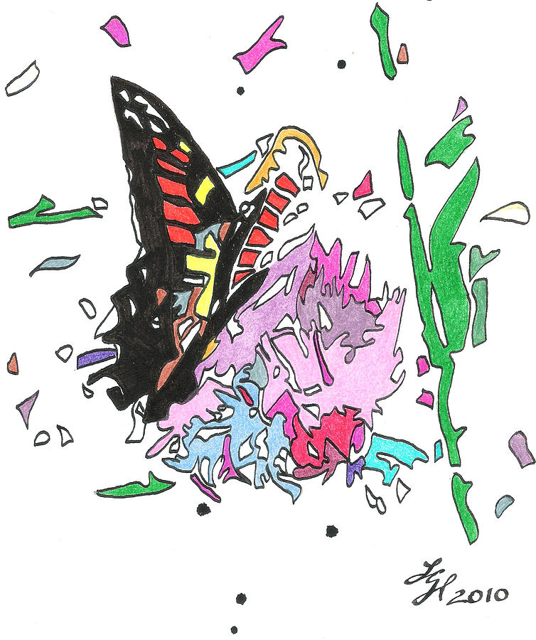 Butterfly2010 Drawing by Loretta Nash
