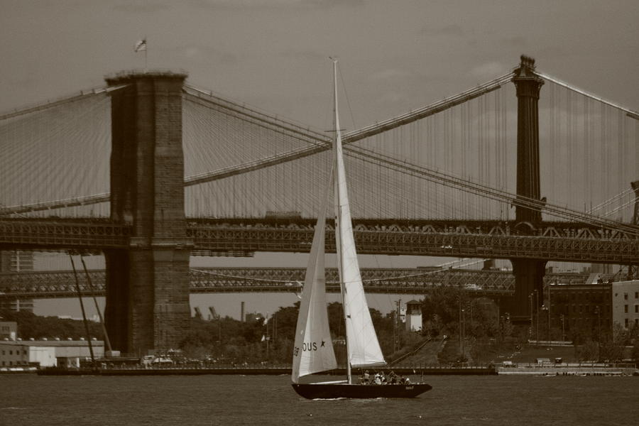 Brooklyn Bridge Photograph - Buttermilk Channel by Christopher J Kirby