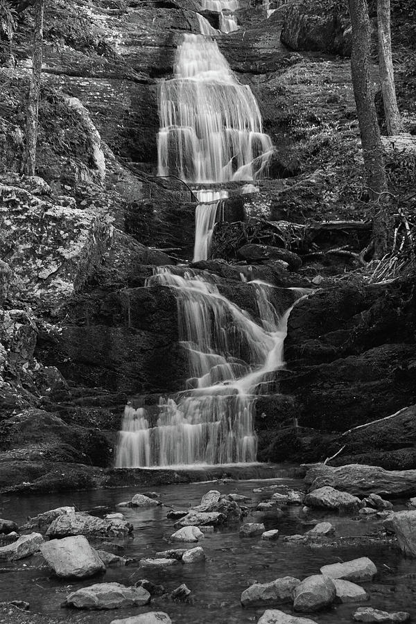 Buttermilk Falls in Black and White Photograph by Raymond Salani III