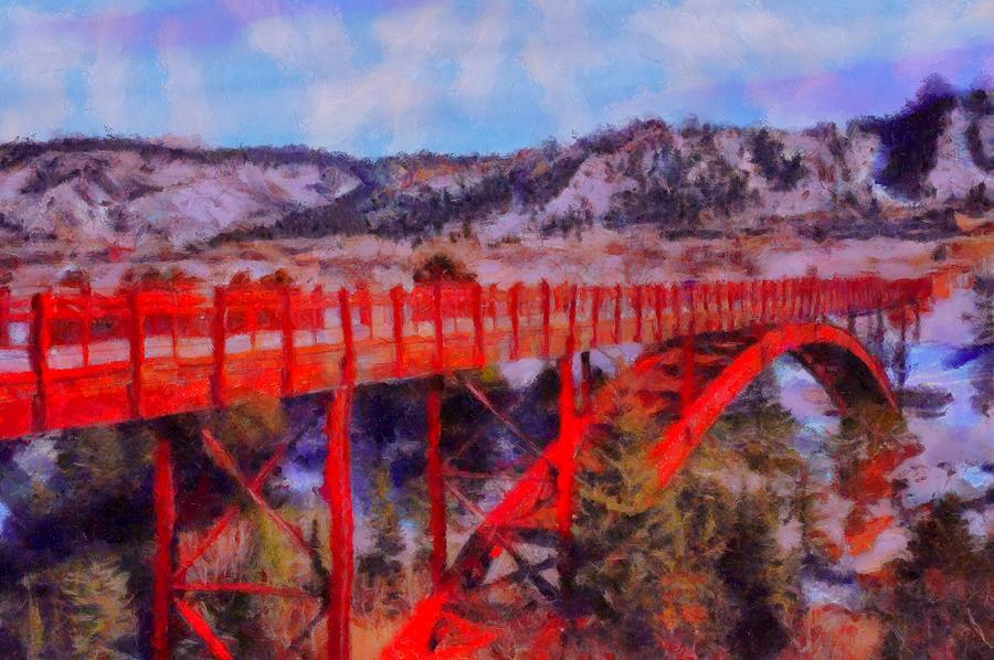 Buttermilk Mountain Bridge Digital Art