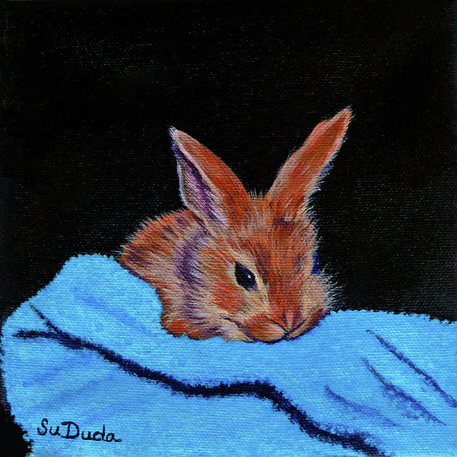 Butterscotch Bunny Painting by Susan Duda