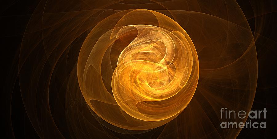 Abstract Photograph - Butterscotch Sphere by Kim Sy Ok