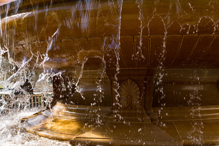 Buttery Golden Marble Through Ripping Water Curtains - Take One Photograph by Georgia Mizuleva