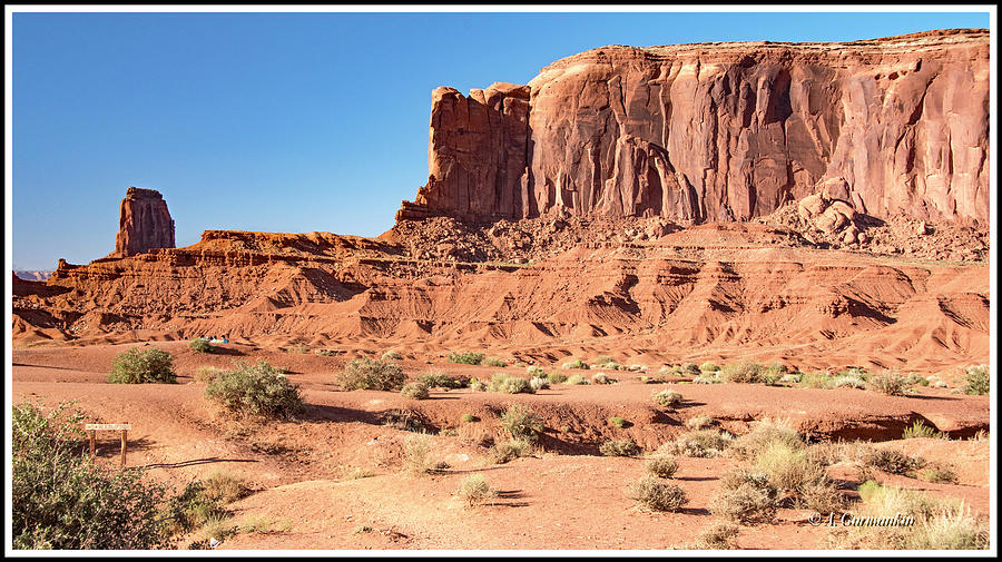Buttes, Desert Floor, Monument Valley, Utah, Arizona Border Photograph by A Macarthur Gurmankin