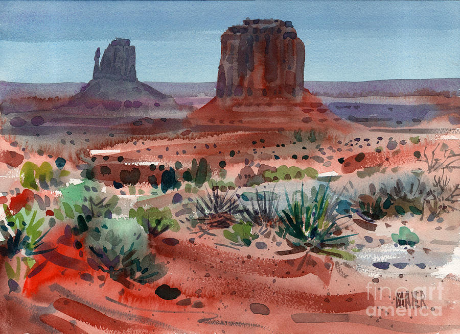 Monument Valley Painting - Buttes of Monument Valley by Donald Maier