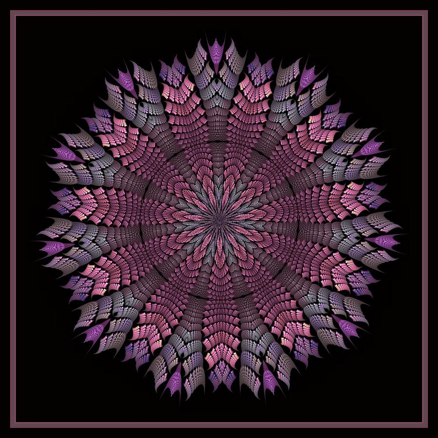 Button Flower Tile-1 Digital Art by Doug Morgan