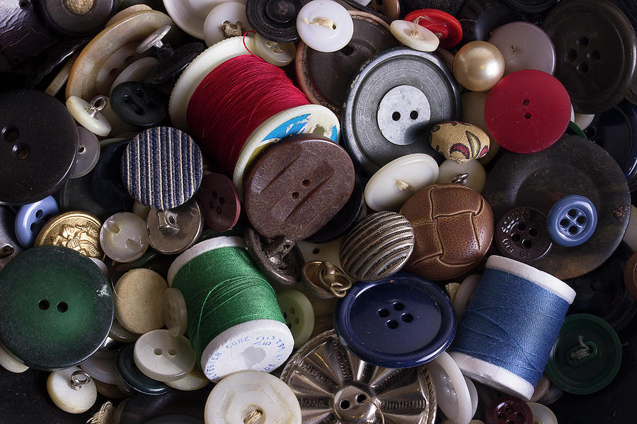 Buttons And Bobbins Photograph by Mike Eingle
