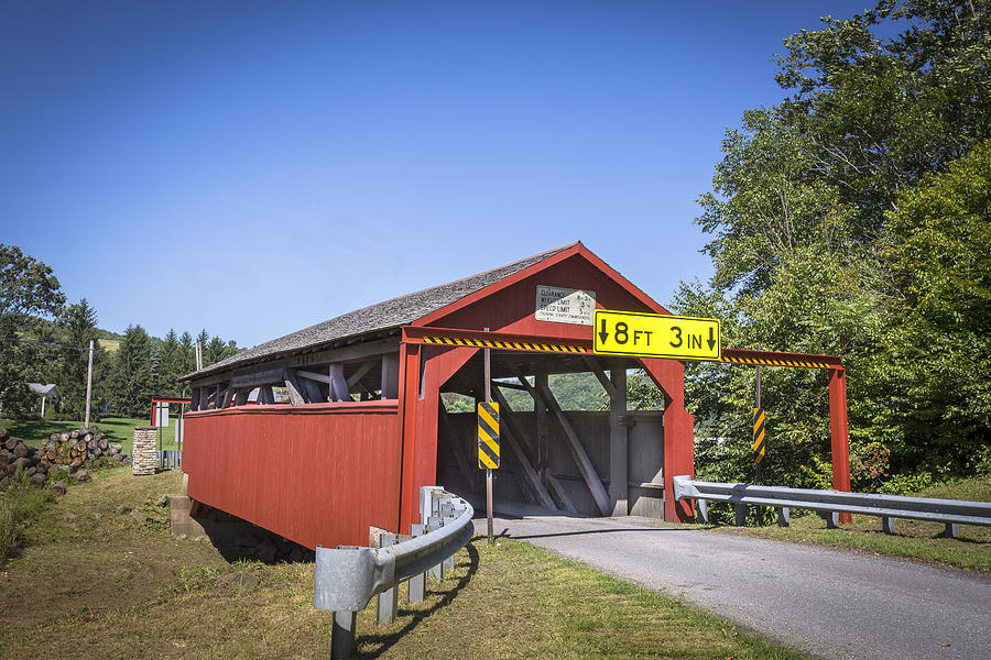 Buttonwood/Blockhouse Covered Bridge Photograph by Jack R Perry