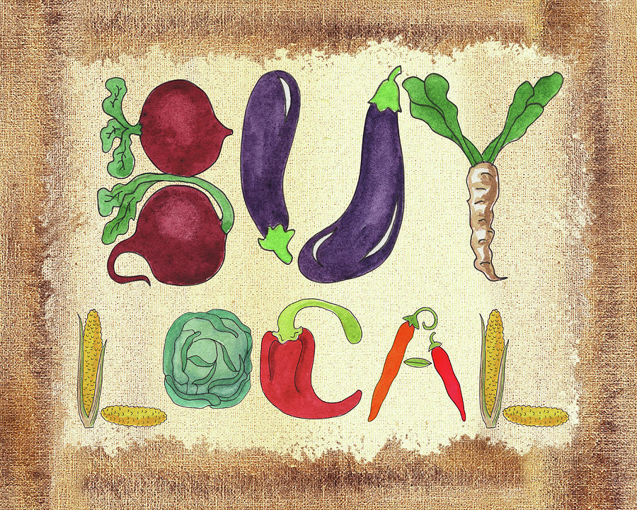 Buy Local Farmers Market Painting