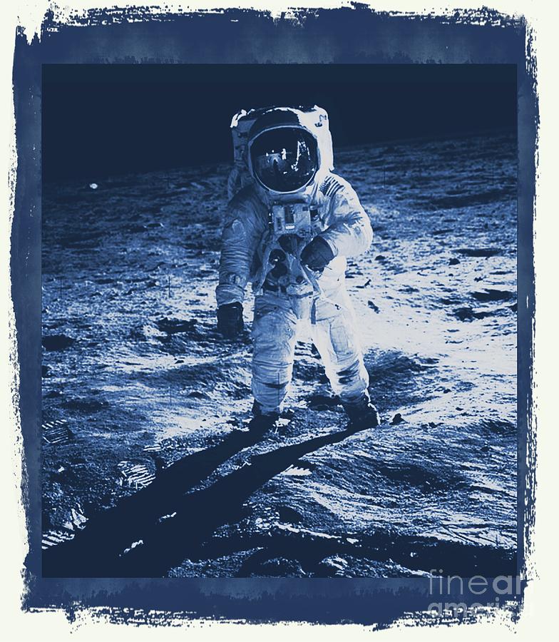 Buzz Aldrin On The Moon, Apollo 11, Nasa Digital Art