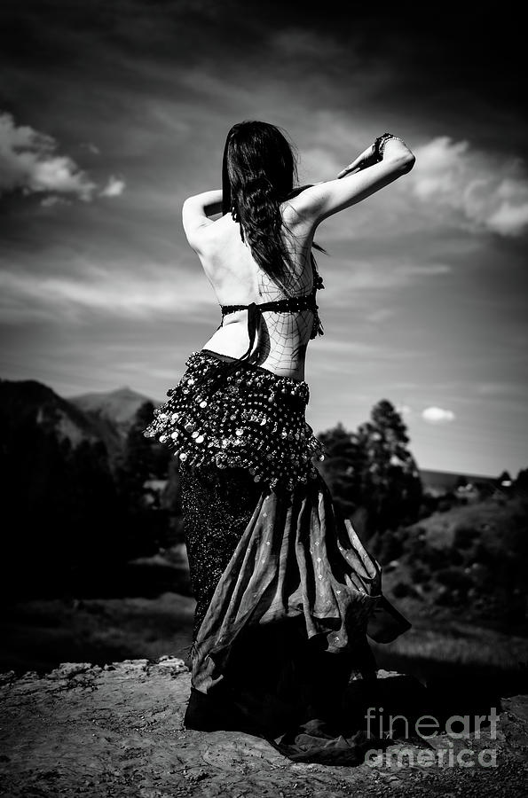 BW Belly Dance on Point Photograph by Scott Sawyer