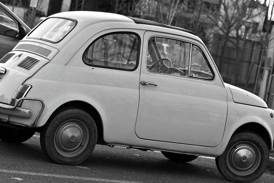 BW Fiat 500 Photograph by Andrea Barbieri