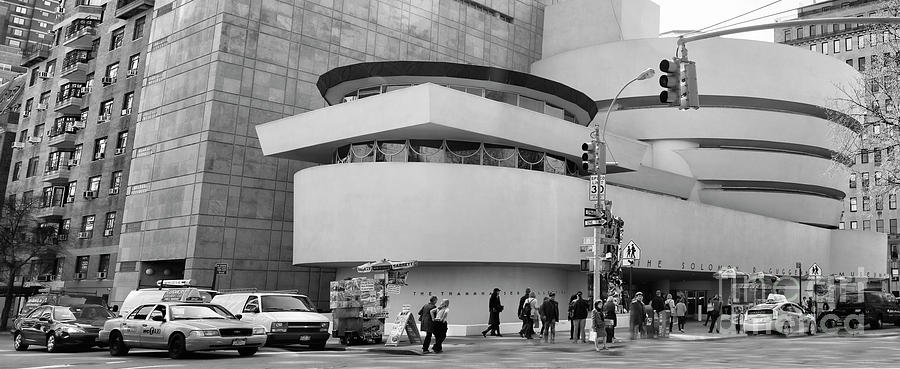 Architecture Photograph - BW Guggenheim museum NYC  by Chuck Kuhn