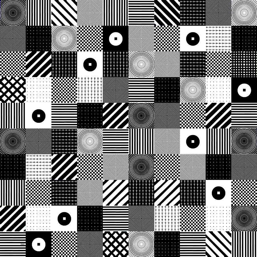 BW Pop Pattern Digital Art by Morgan Ralston | Fine Art America