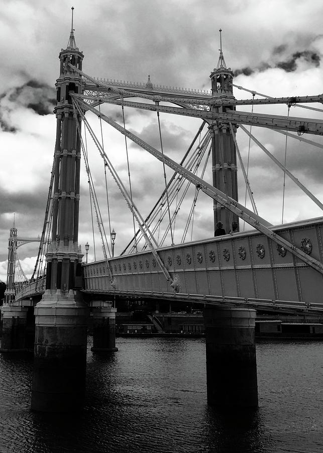 BW Series Albert Bridge Photograph by Caroline Reyes-Loughrey - Pixels