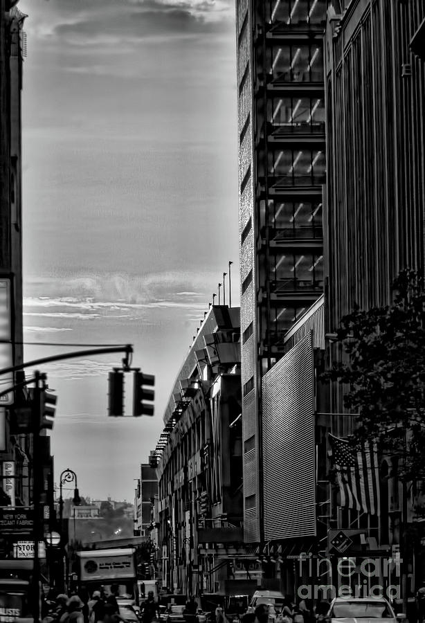 Bw streets downtown  Photograph by Chuck Kuhn