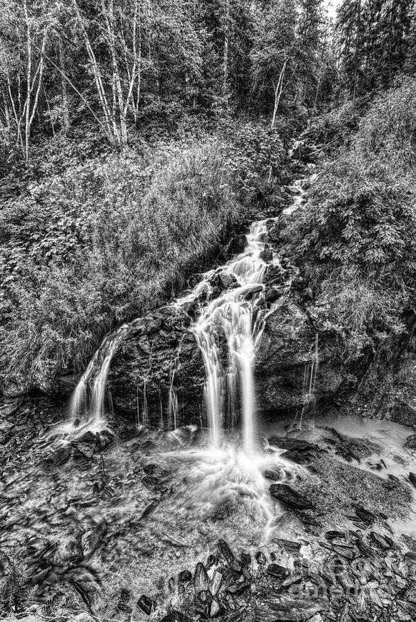 BW Waterfall C2G 6854 Photograph by Ken DePue
