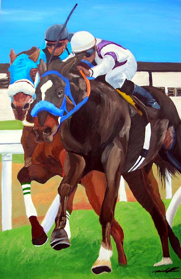 Horse Painting - By A Nose by Michael Lee