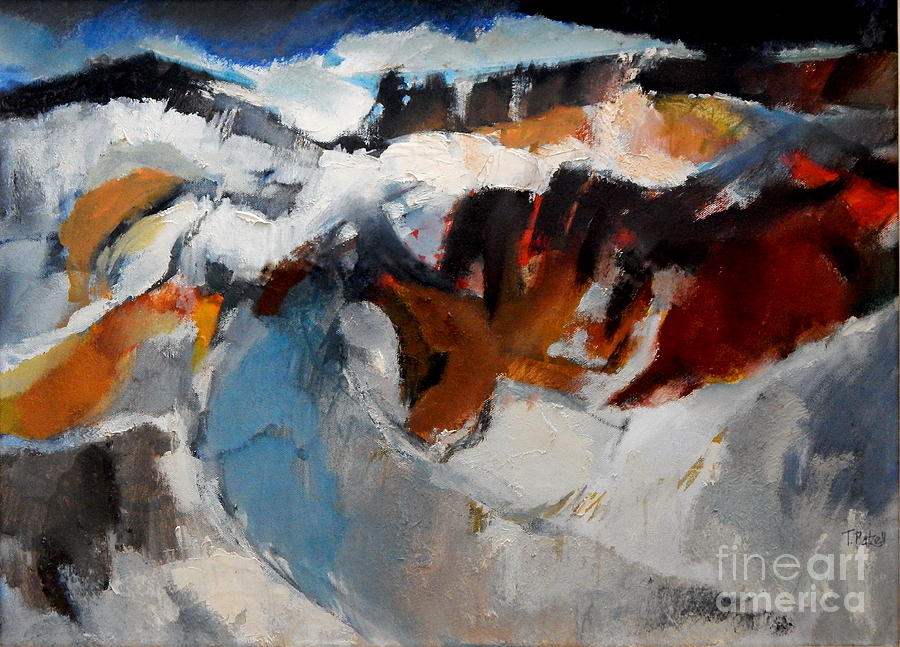 By Edgar A.Batzell Storm Sea Painting by Priscilla Batzell Expressionist Art Studio Gallery